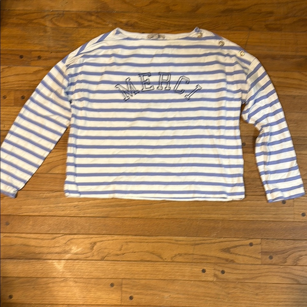 Striped Blue and White Shirt